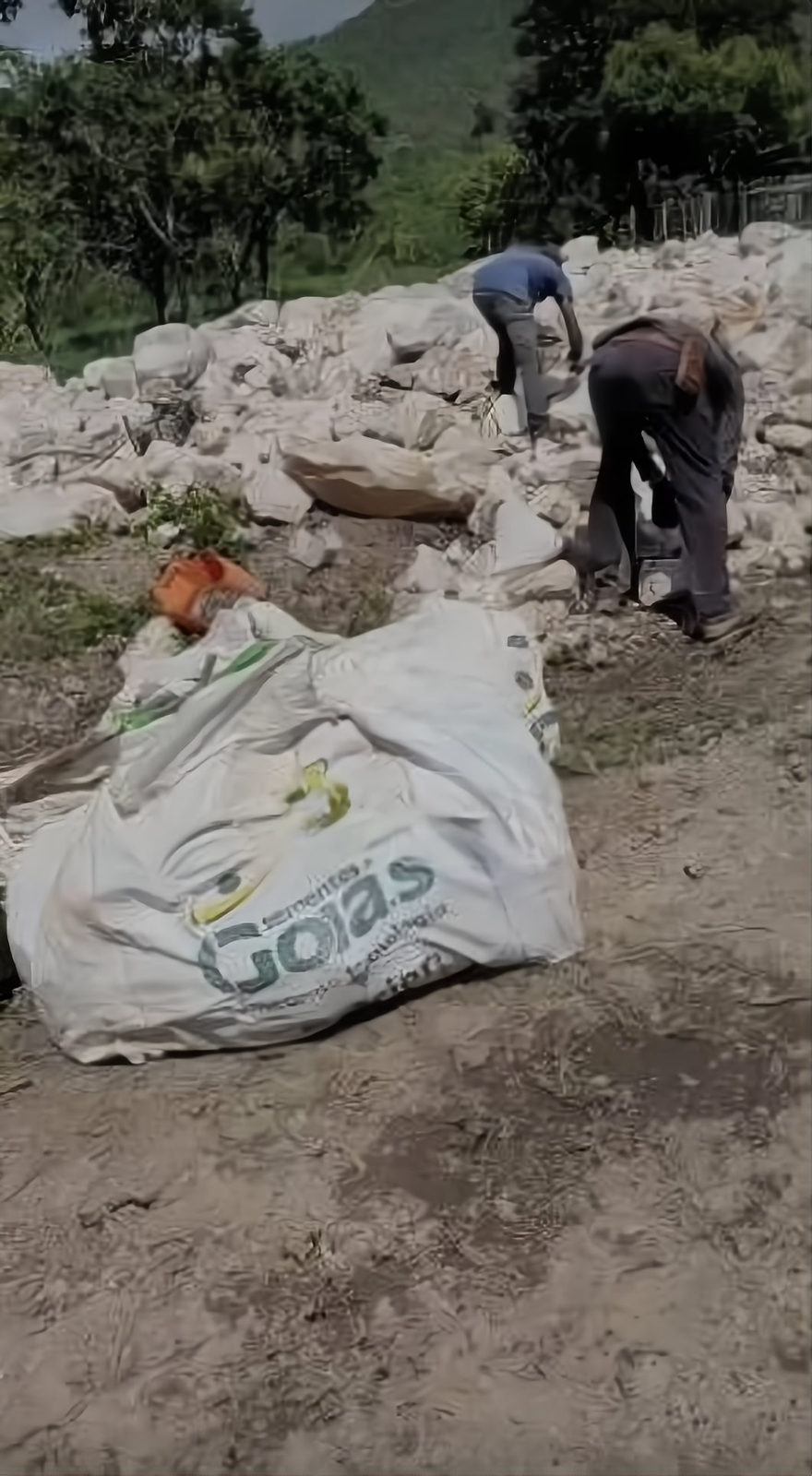 Manual sorting at site